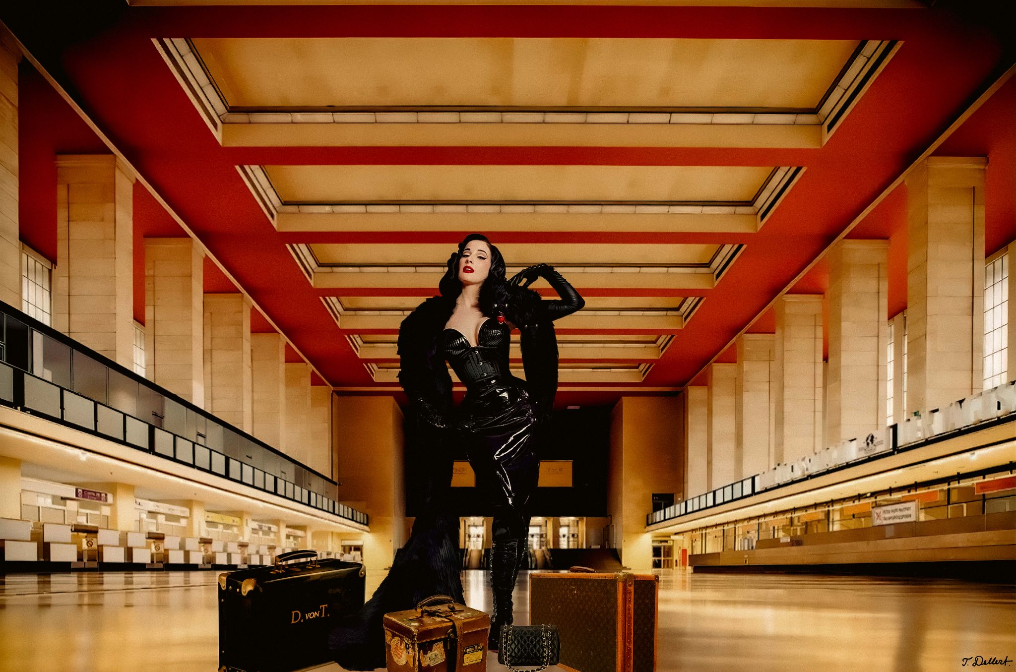 Dita Arriving in Berlin Airport 
